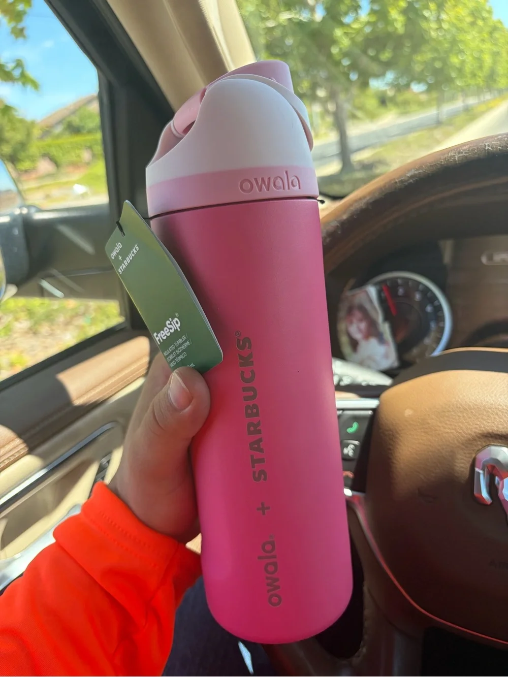 Owala + Starbucks Pink Freesip Water Bottle